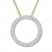 Diamond Circle Necklace 1/5 Carat tw 10K Yellow Gold