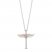 Hallmark Diamonds Angel Necklace 1/10 ct tw Sterling Silver/10K Rose Gold 18"