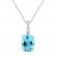 Swiss Blue Topaz & White Lab-Created Sapphire Necklace Sterling Silver 18"