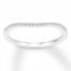 Diamond Wedding Band 1/8 ct tw Round-cut 14K White Gold