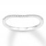 Diamond Wedding Band 1/8 ct tw Round-cut 14K White Gold