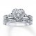 Diamond Bridal Set 1/4 ct tw Round-cut 10K White Gold