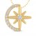 True North Diamond Necklace 1/8 ct tw 10K Yellow Gold 16"