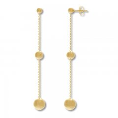 Bead Drop Earrings 14K Yellow Gold