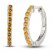 Citrine Dainty Hoop Earrings Sterling Silver