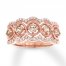 Morganite Ring 1/4 ct tw Diamonds 10K Rose Gold