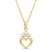 Children's Disney Princess Crown Necklace 14K Yellow Gold 13"