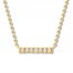 Diamond Bar Necklace 1/20 ct tw Round-cut 10K Yellow Gold 19"