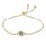 Evil Eye Bolo Bracelet 14K Yellow Gold/Enamel