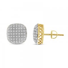 Men's Diamond Earrings 1/2 ct tw 10K Yellow Gold