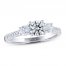 THE LEO Ideal Cut Diamond 3-Stone Engagement Ring 1 ct tw 14K White Gold