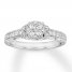 Diamond Engagement Ring 3/8 ct tw Round-cut 10K White Gold