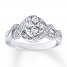 Diamond Engagement Ring 1/2 ct tw Round-Cut 10K White Gold