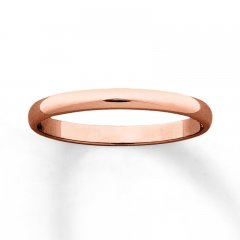 Women's Wedding Band 10K Rose Gold 2mm