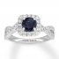 Neil Lane Sapphire Engagement Ring 5/8 ct tw Diamonds 14K Gold