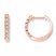 Diamond Hoop Earrings 1/8 ct tw Round-cut 10K Rose Gold