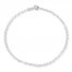 Open Link Chain Anklet Sterling Silver 10" Length