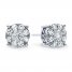 Previously Owned Diamond Earrings 1 ct tw Round-cut 14K White Gold