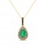 Le Vian Emerald Necklace 3/8 ct tw Diamonds 14K Honey Gold 18"