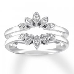 Diamond Enhancer Ring 1/8 ct tw Round-cut 14K White Gold