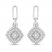 Diamond Earrings 3/8 ct tw Round-cut Sterling Silver