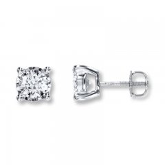 Radiant Reflections 1 ct tw Diamonds 10K White Gold Earrings