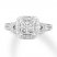 Diamond Engagement Ring 1 ct tw Princess/Round 14K White Gold