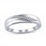 Diamond Wedding Band 1/10 ct tw 10K White Gold