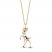 Disney Treasures Diamond Bambi Necklace 1/8 ct tw 10K Yellow Gold