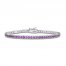 Amethyst Line Bracelet Sterling SIlver 7.25"