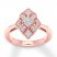 Diamond Ring 1/3 ct tw Princess/Round 10K Rose Gold