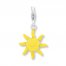 Sun Charm Yellow Enamel Sterling Silver