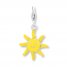 Sun Charm Yellow Enamel Sterling Silver