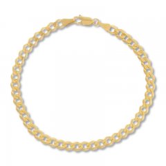 8.5" Curb Chain Bracelet 14K Yellow Gold Appx. 3.7mm