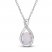 Lab-Created Opal & White Lab-Created Sapphire Necklace Sterling Silver 18"