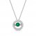 Unstoppable Love Emerald Necklace 1/4 ct tw 10K White Gold 19"