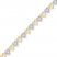 Diamond Hearts Bracelet 1/8 carat tw Sterling Silver/10K Gold