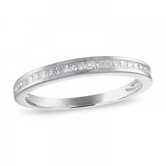 Diamond Wedding Band 1/3 ct tw Princess-cut 14K White Gold