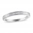 Diamond Wedding Band 1/3 ct tw Princess-cut 14K White Gold