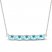 Swiss Blue Topaz Bar Necklace Sterling Silver 18"