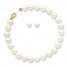 Cultured Pearl Set Earrings & Bracelet 14K Yellow Gold