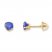 Children's Stud Earrings Blue Cubic Zirconia 14K Yellow Gold