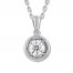 Diamond Necklace 1/2 ct tw Round-cut 10K White Gold