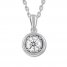 Diamond Necklace 1/2 ct tw Round-cut 10K White Gold