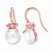 Cultured Pearl Earrings Diamond Accents 10K Rose Gold