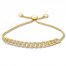 Diamond Link Bolo Bracelet 1/10 ct tw Round-cut 10K Yellow Gold