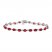 Lab-Created Ruby Bracelet Oval-cut Sterling Silver