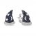 Disney Treasures Fantasia Blue Sapphire Earrings 1/20 ct tw Diamonds Sterling Silver