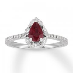 Neil Lane Ruby Engagement Ring 3/8 cttw Diamonds 14K White Gold