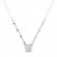 Diamond Fashion Necklace 1/4 ct tw Baguette/Round 10K White Gold 18"